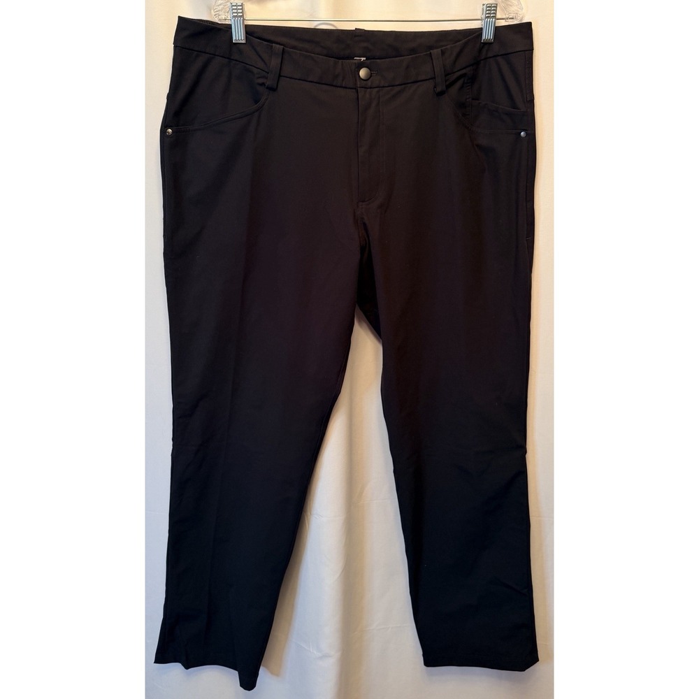 Lululemon Men's Size 40x32 ABC Pants Classic Warpstreme Zip Pocket Chino Black